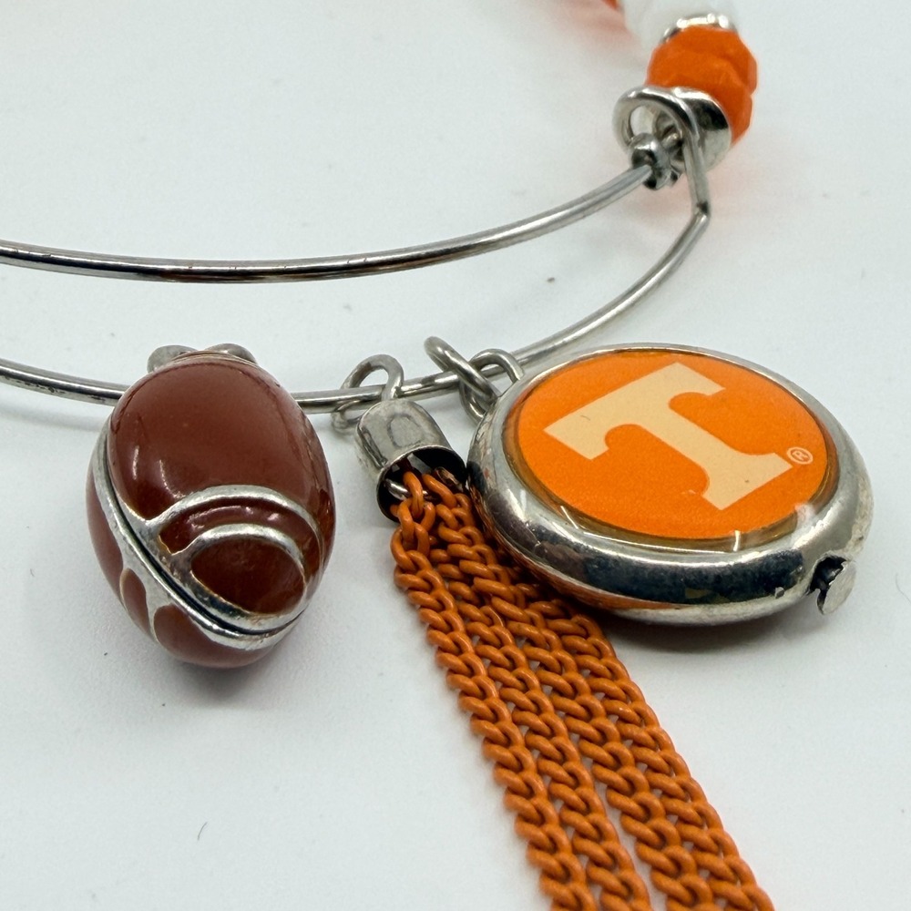 Tennessee Volunteers Football Charm Bangle Bracelet – Game Day Spirit Jewelry - Picture 8 of 12